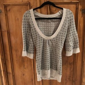 dELiA*s Gray Diamond Pattern Sweater VINTAGE